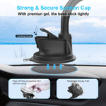 Magnetic Truck Car Phone Mount With 13 Inch Flexible Long Arm Anti Shake Cell Phone Holder For Truck 360 Rotation Windshield Dashboard Strong Suction Car Mount For Iphone 12 11 Xs X Samsung Galaxy