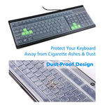 Reusable Waterproof Keyboard Covers Universal Clear Keyboard Skin Protector Dust Cover For 104 108 Keys Standard Desktop Keyboard 10 Pack