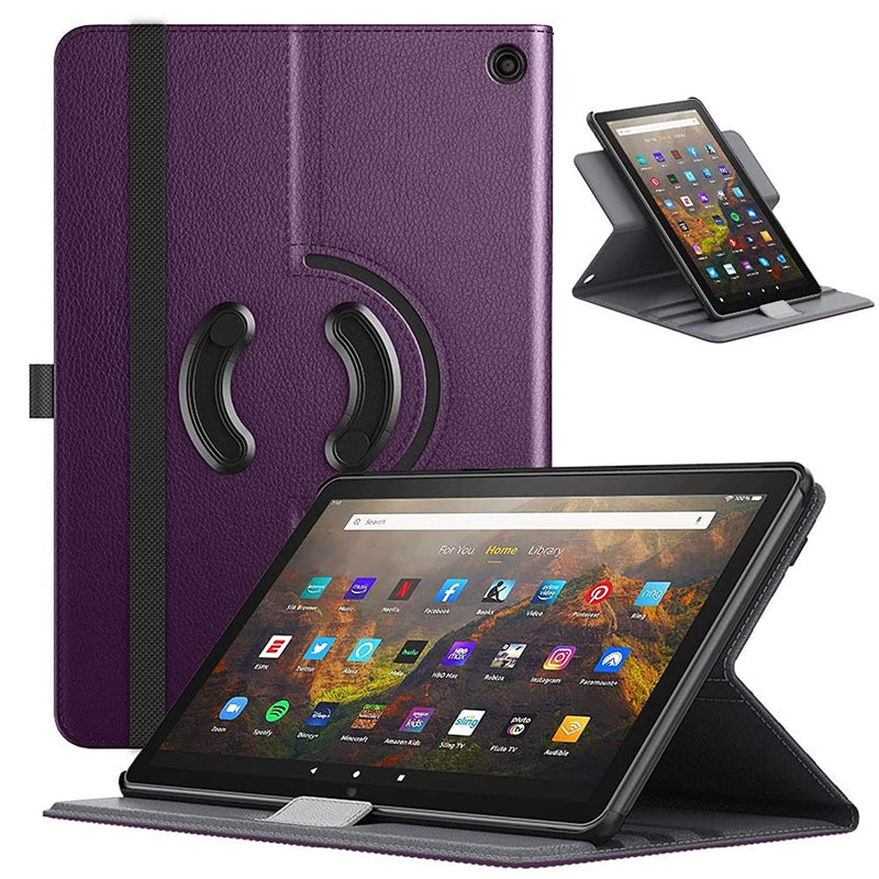 New Case For All Fire Hd 10 Fire Hd 10 Plus Tablet 10 1 11Th Generation 2021 Release 90 Degree Rotating Swivel Leather Cover Case With Auto Wake