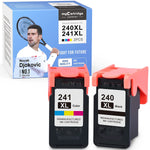 Ink Cartridge Replacement For Canon 240Xl 241Xl Pg 240Xl Cl 241Xl For Pixma Mg3620 Mg3600 Mg3520 Mg3220 Ts5120 Mx452 Mx472 Printer Black Color 2 Pack
