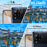 Lk 3 Pack Tempered Glass Screen Protector 3 Pack Camera Lens Protector Compatible For Samsung Galaxy A42 5G Easy Install Tray Anti Scratch Hd Clear Case Friendly 9H Hardness For Galaxy A42 5G