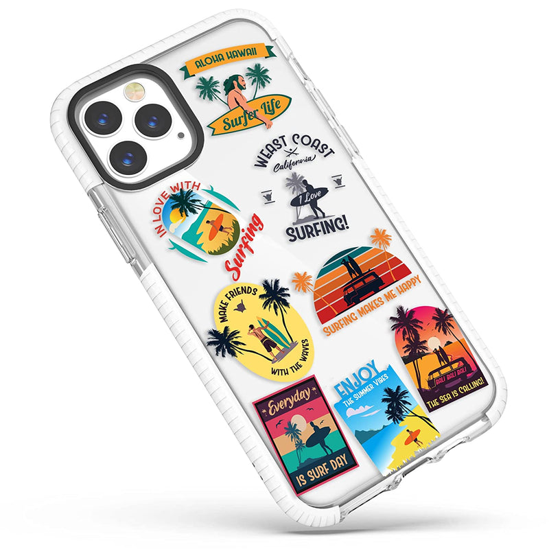 Clear Case Compatible With Iphone 13 Pro Max 6 7 Inch Surf At Beach Summer Vibes Aloha Hawaii In Love With Surfing Surfboard Design Girls Boys Soft Shockproof Protective Iphone 13 Pro Max Case