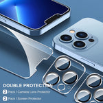 Ouba 2 Pack Screen Protector For Iphone 13 Pro 6 1 With 2 Packs Camera Lens Protector 9H Hardness Tempered Glass Easy Installation Tray Case Friendly Hd Ultra Thin
