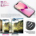 Ogakey 3 Pack Screen Protector Compatible For Iphone 13 6 1 Inch 2 Pack Camera Lens Protector Case Friendly Tempered Glass Clear