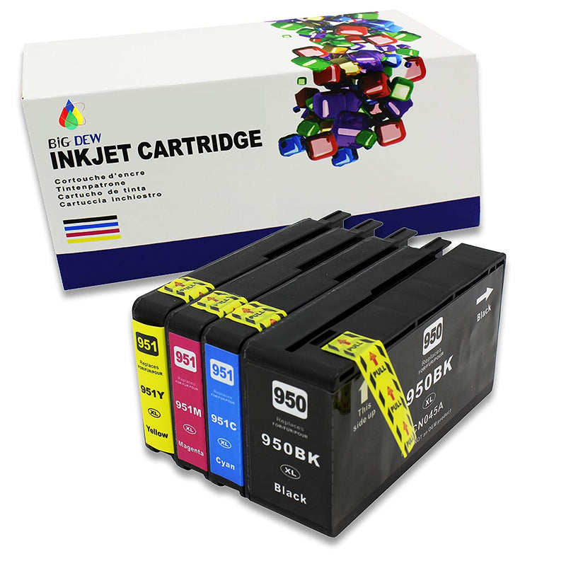 Compaitble Ink Cartridge Replacement For Hp 950 951 950Xl 951Xl Ink Use With Hp Officejet Pro 251Dw 276Dw 8100 8600 8610 8615 8616 8620 8625 8630 Printers 4 Pack