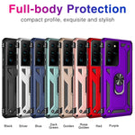 For Samsung Galaxy S21 Ultra 5G Case Military Grade Heavy Duty Armor Shockproof Anti Drop Galaxy S21 Ultra Phone Case With Metal Ring Kickstand Mount Magnetic Cover For Samsung S21 Ultra Black