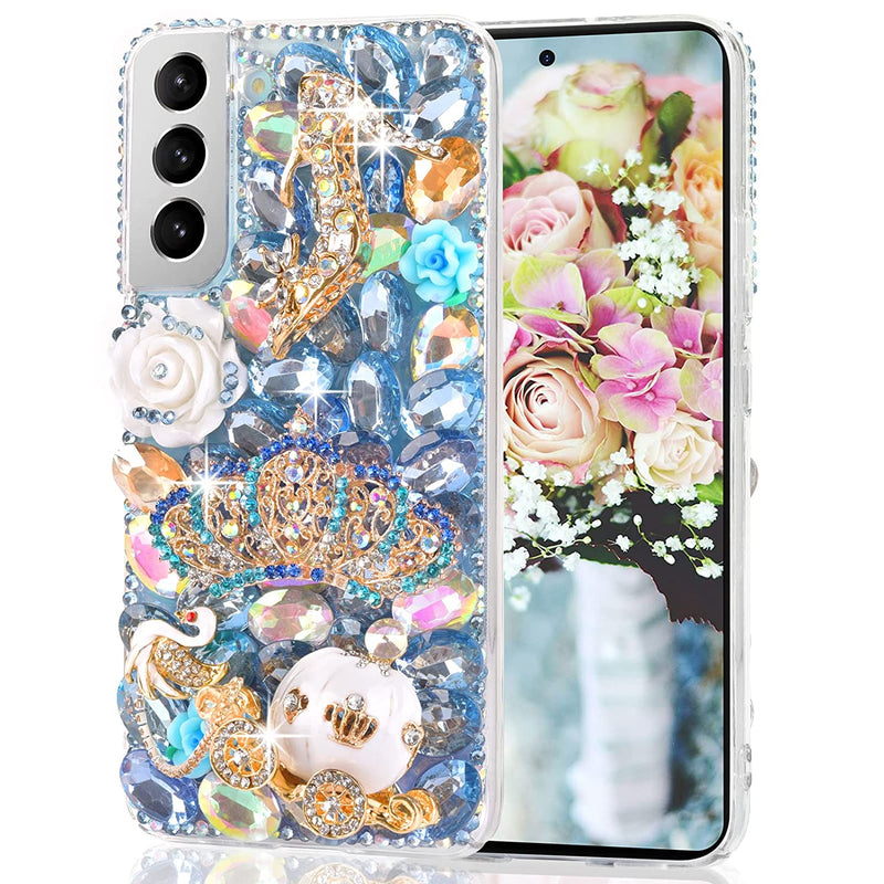New Galaxy S22 Plus Bling Case Handmade 3D Luxury Crystal Diamond Full