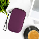 Kwmobile Neoprene Phone Pouch Size Xl 6 7 6 8 Universal Cell Sleeve Mobile Bag With Zipper Wrist Strap Berry
