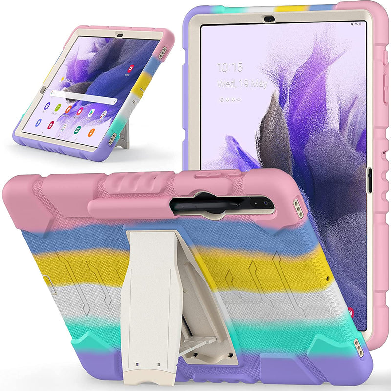 New Litchi Galaxy Tab S8 Plus S7 Fe S7 Plus Case 2022 2021 2020 Samsung Galaxy Tab S8 Plus S7 Fe S7 Plus 12 4 Inch Case With Kickstand Protective Rugged
