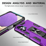 Compatible For Samsung Galaxy A32 5G Case Not Fit A32 4G With Hd Screen Protector Gritup Military Grade Dual Layer Shockproof Cover Built In Magnetic Kickstand Case For Samsung A32 5G Purple