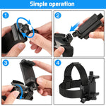 New Designed Head Mounted Mobile Phone Holder Outdoor Live Shooting Brachet With Mobile Clip For Iphone Samsung Sony Action Camera