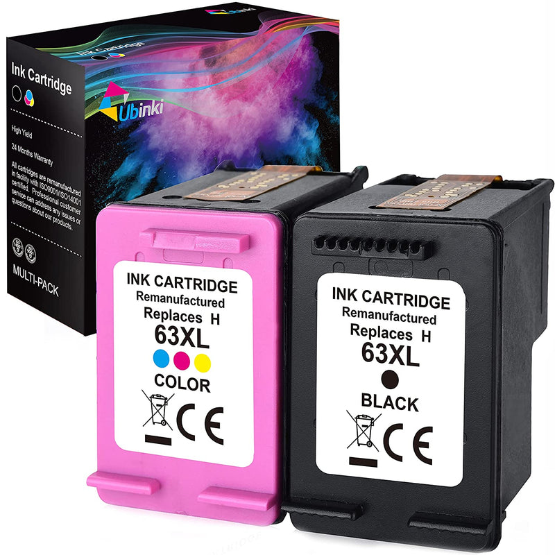 Ink Cartridges Replacement For Hp 63Xl 63 Xl To Use With Hp Officejet 3830 5255 5258 Envy 4520 4512 4513 4516 Deskjet 3630 3632 3634 2130 2132 Printer 1 Black