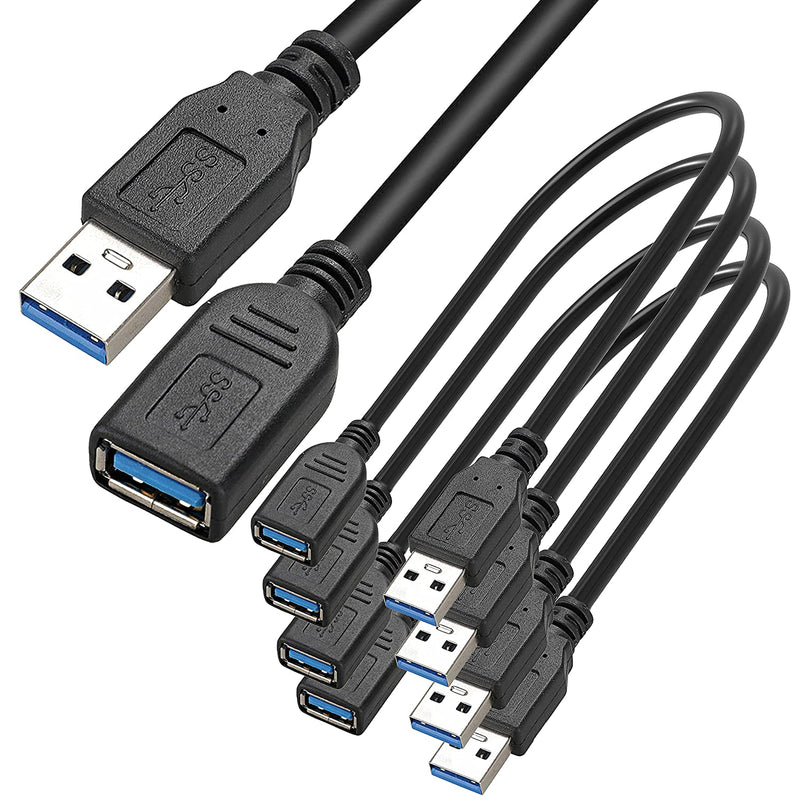 New Saitech It 4 Pack Short Length 30Cm Usb 3 0 Extension Cable Usb 3 0 A