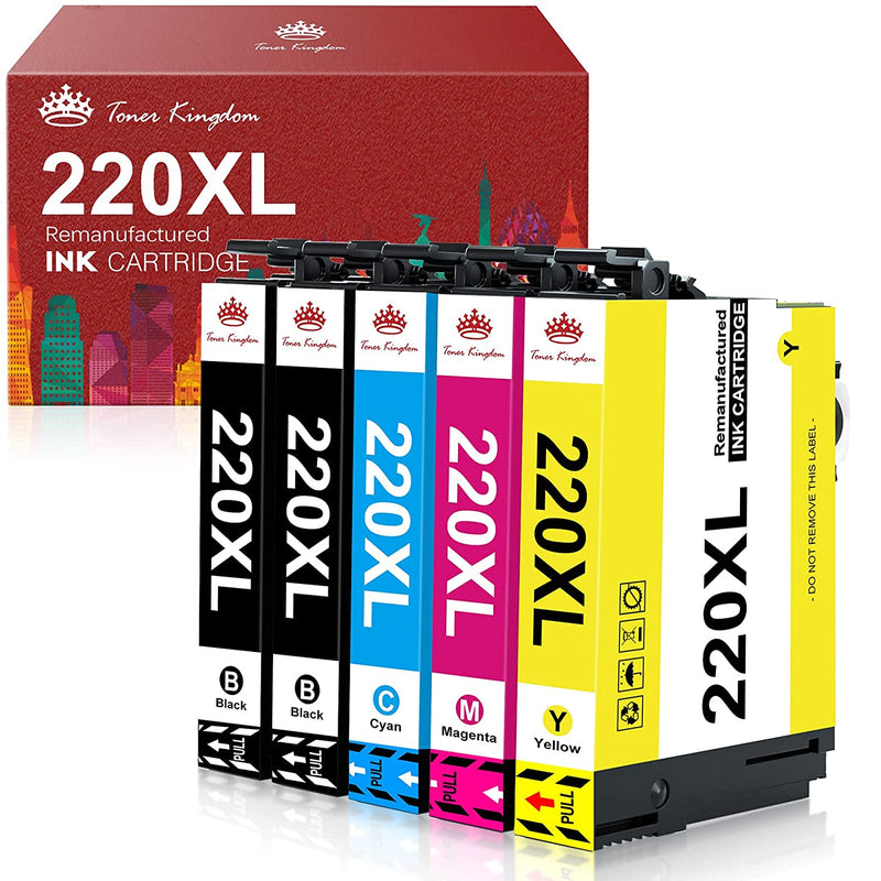 Ink Cartridge Replacement For 220 Xl 220Xl T220Xl For Wf 2760 Wf 2750 Wf 2630 Wf 2650 Wf 2660 Xp 320 Xp 420 Xp 424 Printer 2 Black 1 Cyan 1 Magenta 1 Yellow