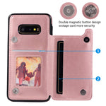New For Samsung Galaxy S10E Wallet Case And Tempered Glass Scr