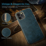 Lohasic For Iphone 12 Pro Max Leather Case Slim Luxury Pu Soft Flexible Bumper Non Slip Grip Anti Scratch Full Body Protective Cover Men Women Cases For Iphone 12 Pro Max 6 7 2020 Vintage Blue