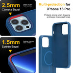 Magnetic Case For Iphone 13 Pro Case Soft Anti Scratch Microfiber Lining With Military Grade Drop Protection Heavy Duty Tough Rugged Non Slip Protective Case Compatible With Magsafe 6 1 Inch Blue