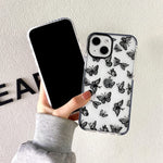 Nititop Compatible With Iphone 13 Case Clear Cute Butterfly Pattern Hollow Design For Women Girls Soft Tpu Shockproof Protevtice Case For Iphone 13 Small Butterfly Black