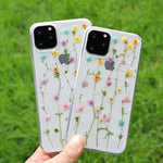 Compatible With Iphone 13 Pro Max Flower Case Feibili Soft Clear Flexible Rubber Pressed Dry Real Flowers Case Girls Glitter Floral Cover Clear Case With Flowers For Iphone 13 Pro Max Multicolor