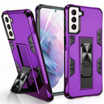 Compatible For Samsung Galaxy S21 Plus Case With Hd Screen Protector Gritup Military Grade Dual Layer Protective Cover Built In Magnetic Kickstand Shockproof Case For Samsung S21 Plus 5G Purple