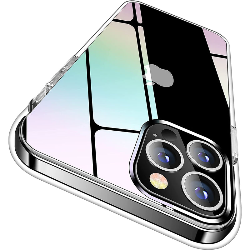 Akohis Holographic Clear Compatible With Iphone 13 Pro Case Never Yellow Military Grade Protection Shockproof Protective Phone Case Slim Thin Cover 6 1 2021 Iridescent Design