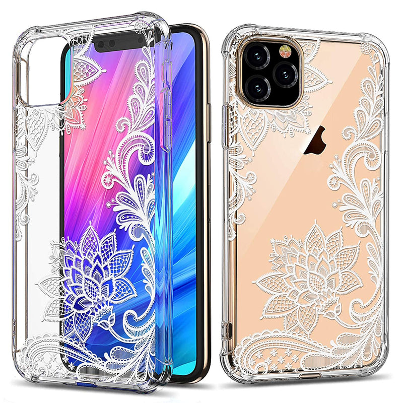 Floral Clear Pretty Phone Case For Iphone 11 6 1 Inch 2019 For Women Girls Flower Design Slim Soft Drop Proof Tpu Bumper Cushion Silicone Cover Shell Fl S