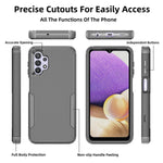 Designed For Samsung Galaxy A32 5G Case Jshru Heavy Duty Full Body Shockproof Case 2Pack Tempered Glass Screen Protector 3 In 1 Military Grade Drop Protection Phone Case For Samsung A32 5G Black