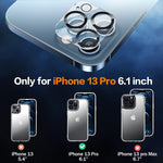3 Pack Screen Protector For Iphone 13 Pro 6 1 2 Pack Camera Lens Protector 9H Hardness Scratch Resistant Bubble Free Installation Tempered Glass Film