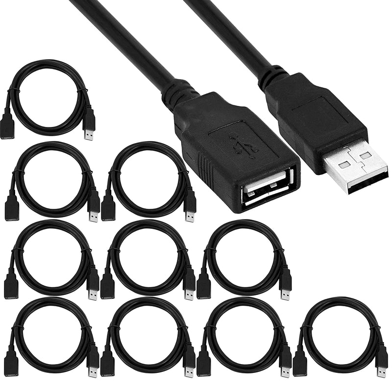 New Saitech It 10 Pack Speed Usb 2 0 Extension Cable 480Mbps Male A To F