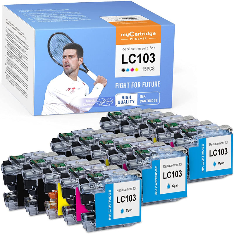 Lc103 Compatible Ink Cartridge Replacement For Brother Lc 103 Lc 103Xl Lc103Xl Printer Ink 6 Black 3 Cyan 3 Magenta 3 Yellow 15 Pack