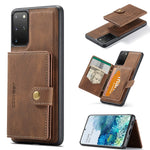 Qltypri Case For Samsung Galaxy S20 Premium Pu Leather Wallet Case With Credit Card Holder Magnetic Detachable Card Slot Kickstand Durable Shockproof Fit Car Mount Cover For Samsung S20 Brown