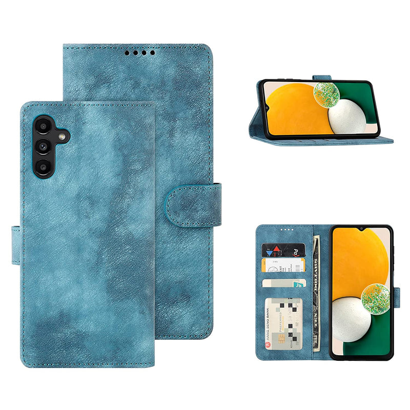 Durable Wallet Case For Galaxy A13 5G Pu Leather 3 Card Slotsstand Function Magnetic Closure Eastcoo Shockproof Protective Flip Case Covers For Samsung Galaxy A13 5G 6 5 Inch 2021 Blue