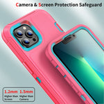 Horigay Designed For Iphone 13 Pro Max Case 6 7 Inchwith 2 Tempered Glass Screen Protector Rugged Heavy Duty Military Grade Cover Drop Proof Shockproof Protection Phone Casepink Blue