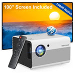 Bluetooth Portable Projector with Digital Zoom & HiFi Stereo 8000L Supports 1080P