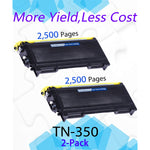 2 Pack Of Black Compatible Tn 350 Toner Cartridge Tn350 Used For Brother Intellifax 2820 2920 Mfc 7220 Mfc 7420 Mfc 7820N Printer Sold By Easyprint