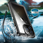 Eonfine Compatible With Iphone 13 Pro Case Waterproof Full Body Cover With Built In Screen Protector Heavy Duty Shockproof Ip68 Waterproof Case Black