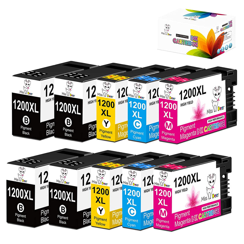 10 Pack 1200Xl Pigment Ink Cartridges Compatible For Canon Pgi 1200Xl Pgi 1200 Xl High Yield Work With Maxify Mb2720 Mb2050 Mb2350 Mb2320 Mb2020 Mb2120 4Bk 2C