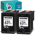 Ink Cartridge Replacement For Hp 63 63Xl Black 2 Pack Compatible With Envy 4512 4520 Officejet 3830 5252 5258 5200 4650 4655 4652 5255 5222 Deskjet 3630 2130