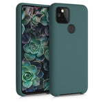Kwmobile Tpu Silicone Case Compatible With Google Pixel 5 Case Slim Phone Cover With Soft Finish Blue Green