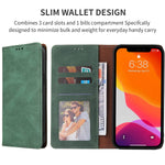 Zcdaye Skin Touch Feeling Wallet Case For Iphone 13 Pro Max Premium Pu Leather Lightweight Folding Stand Cover With Card Slots Compatible With Iphone 13 Pro Max 6 7 Inch Green