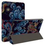 New Painting Case For Ipad Pro 12 9 4Th Gen 2020 Released Only With Pencil Holder Lightweight Trifold Stand Smart Case With Soft Tpu Back Auto Wake S