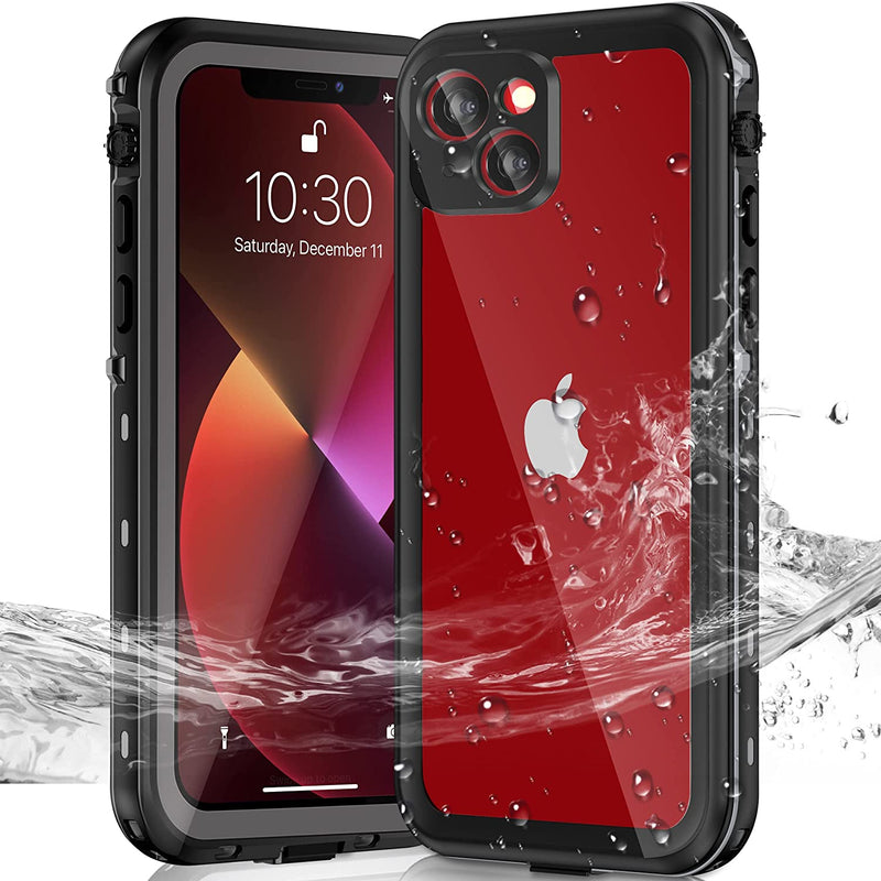Janazan Iphone 13 Waterproof Case Full Sealed Underwater Protective Rugged Case With Built In Screen Protector Heavy Duty Shockproof Sandproof For Iphone 13 6 1 Inch Black