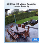 4K PoE Outdoor Security Cameras Up to 256GB Micro SD Card Supported RLC-810A (Pack of 4)