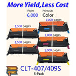 5 Pack Compatible 409S Toner Cartridge Replacement For Samsung Clt 409S Clt409S Work With Clp315 Clp 315 Clp 310 Clp 310N Clp 315W Clx 3170 Clx 3175Fn 3175Fw 31