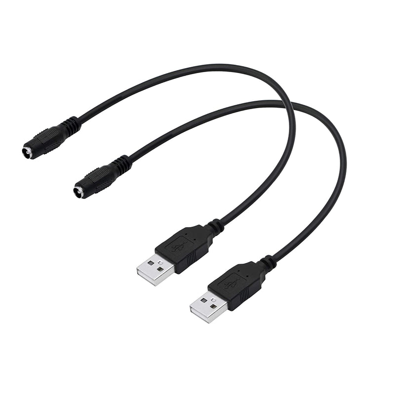 New 2 Pack Usb To Dc Power Cable 12Inch Usb 2 0 A Type Male To 5 5 X 2 1Mm