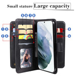 Compatible With Samsung Galaxy S22 Ultra 5G Wallet Case And Tempered Glass Screen Protector Flip Cover Credit Card Holder Cell Phone Cases For Gaxaly S22Ultra 22S S 22 22Ultra G5 Women Men Black