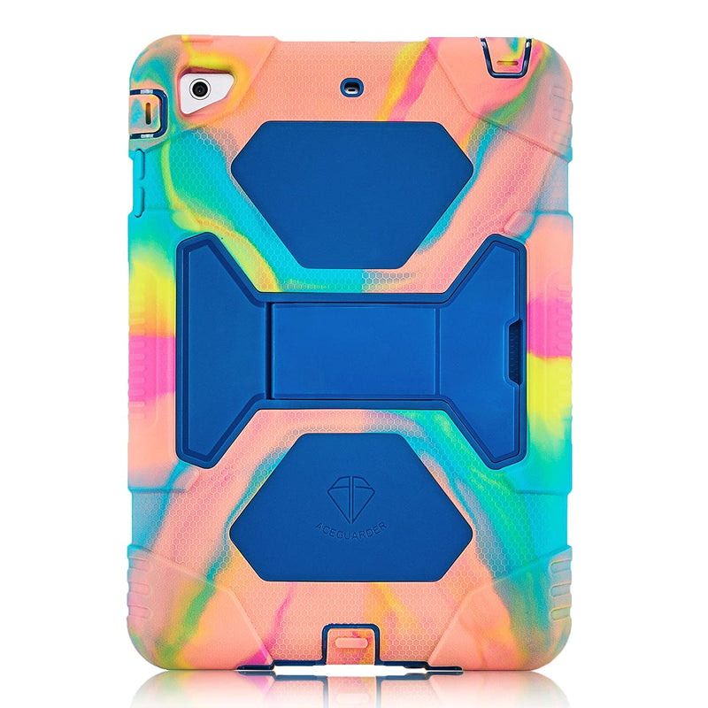 Shockproof Full Body Rugged Armor Protective Case Strap For Ipad Mini 1Th 2Th 3Th Ice Cream Blue