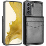Lakibeibi Samsung Galaxy S22 Case Dual Layer Lightweight Premium Leather Galaxy S22 Wallet Case With Card Holders Flip Case Protective Cover For Samsung Galaxy S22 5G 2022 Black