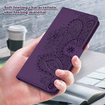 Yanzaq 3D Peacock Flower Tpu Leather Shockproof Stand Wallet Phone Case With Magnetic Closure And Cash Pocket Credit Card Slots Holder Flip Cover For Samsung Galaxy A03S Not A03 Kqh Purple