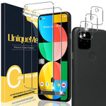 3 2 Pack Uniqueme Compatible With Google Pixel 5A 5G 2021 Camera Lens Protector And Screen Protector Tempered Glass No Bubbleeasy Installation Hd Clear Anti Scratch